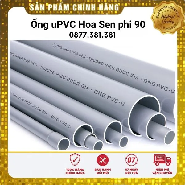 Ống uPVC Hoa Sen phi 90