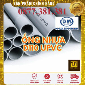 Ống nhựa uPVC phi 110–nhựa Bình Minh