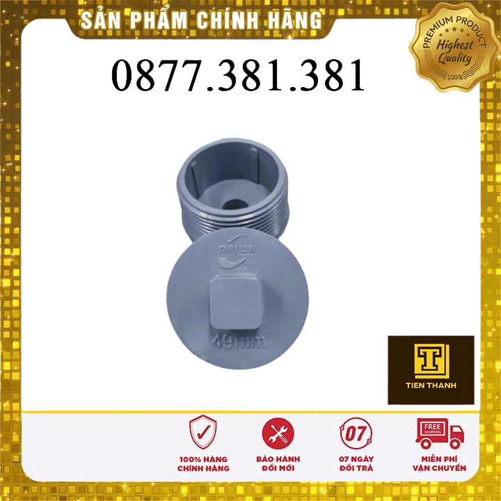 Nắp chụp PVC răng ngoài dùng cho đầu ống cần tháo mở