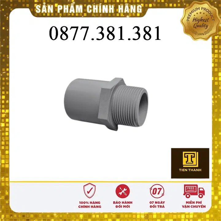 NỐI REN NGOÀI UPVC - Xem chi tiết tại Công Ty TNHH Sản Xuất Thương Mại Phát Triển Tiến Thành Nối ren ngoài uPVC