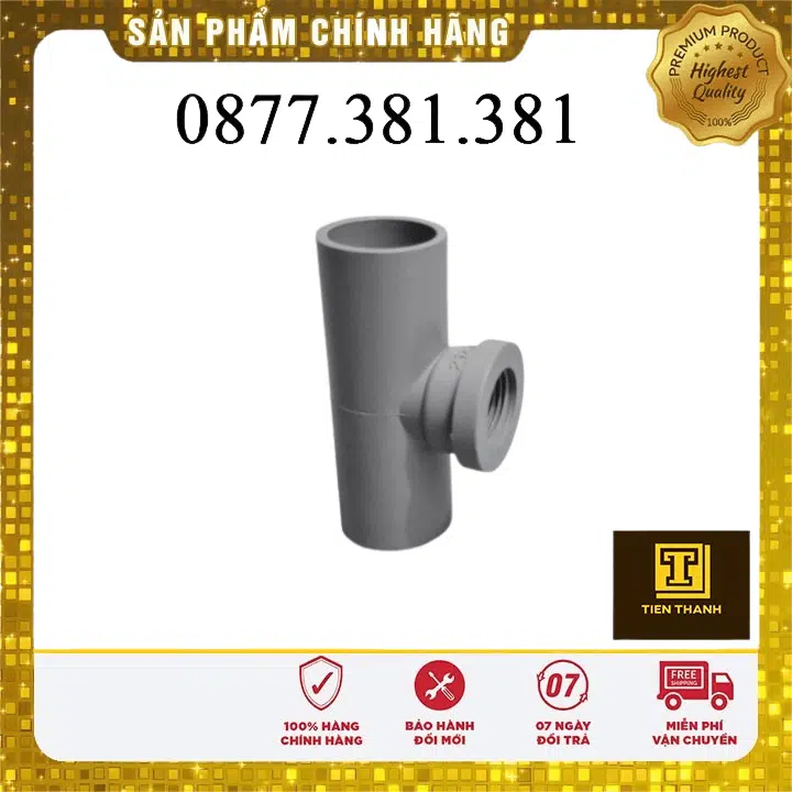 TÊ REN TRONG UPVC - Xem chi tiết tại Công Ty TNHH Sản Xuất Thương Mại Phát Triển Tiến Thành Tê ren trong uPVC