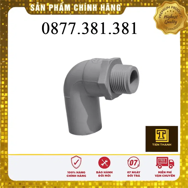 CO REN NGOÀI UPVC - Xem chi tiết tại Công Ty TNHH Sản Xuất Thương Mại Phát Triển Tiến Thành Co ren ngoài uPVC