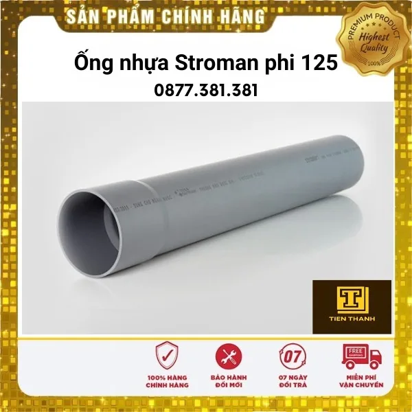 Ống nhựa Stroman phi 125 (hệ mét)