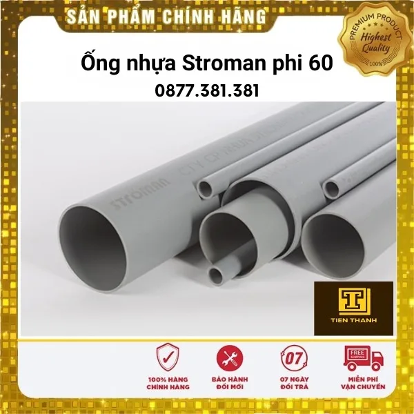 Ống nhựa Stroman phi 60 - Xem chi tiết tại Công Ty TNHH Sản Xuất Thương Mại Phát Triển Tiến Thành Ống nhựa Stroman phi 60