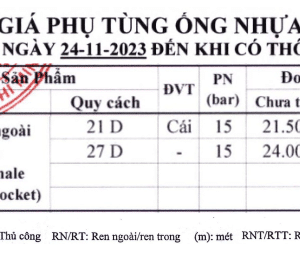 Nối ren ngoài thau Bình Minh