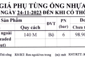 Bít xả ren ngoài Bình Minh