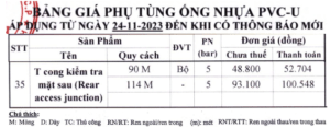 Tê cong kiểm tra mặt sau Bình Minh 