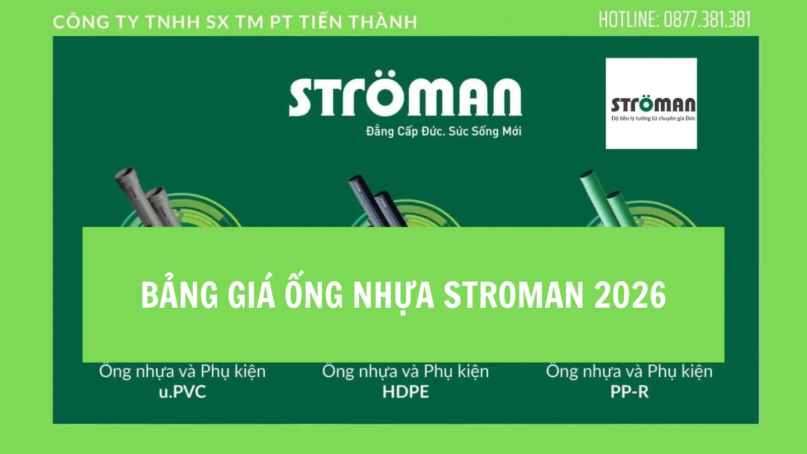 Bảng Giá Ống Nhựa Stroman