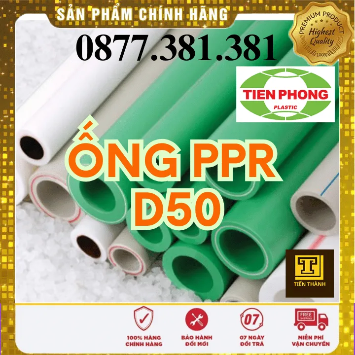 Ống Nhựa PPR D50 Tiền Phong - Xem chi tiết tại Công Ty TNHH Sản Xuất Thương Mại Phát Triển Tiến Thành Ống Nhựa PPR D50 Tiền Phong