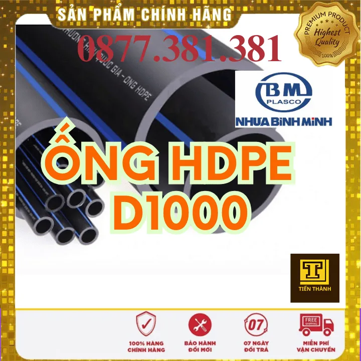 Ống Nhựa HDPE D1000 Bình Minh Ống Nhựa HDPE D1000 Bình Minh