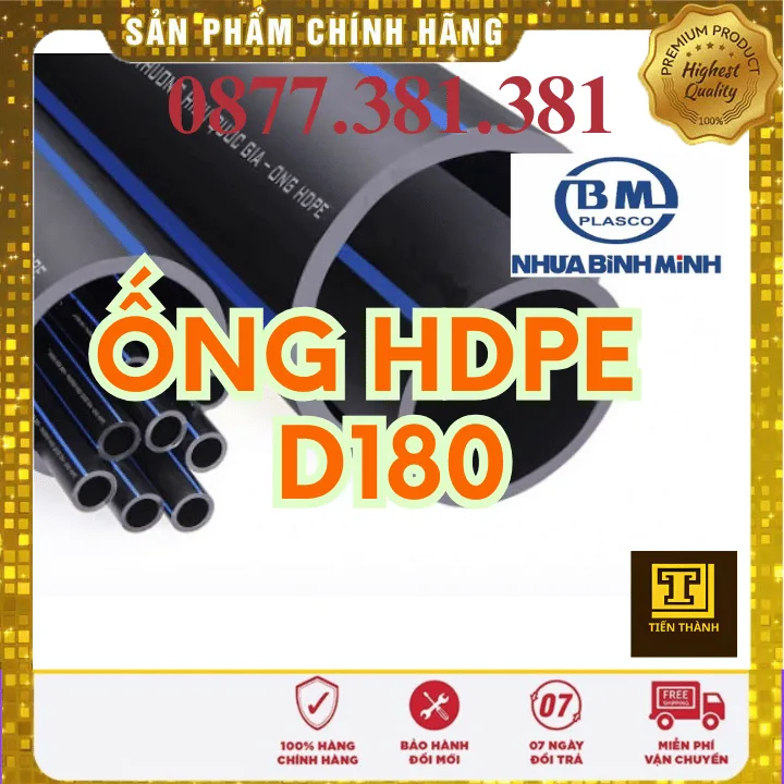 Ống Nhựa HDPE D180 Bình Minh