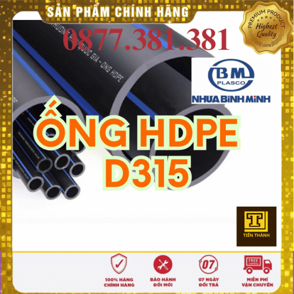Ống Nhựa HDPE D315 Bình Minh