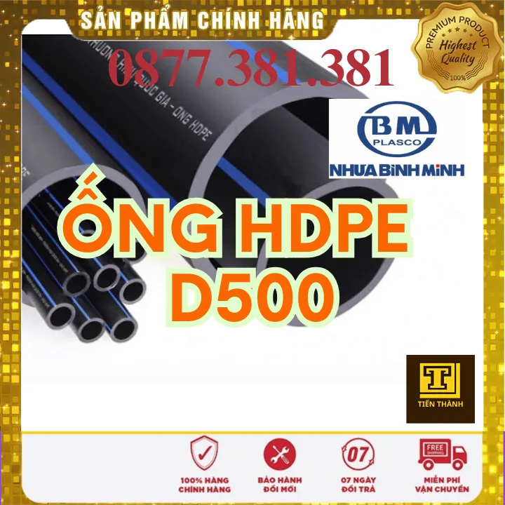 Ống Nhựa HDPE D500 Bình Minh Ống Nhựa HDPE D500 Bình Minh