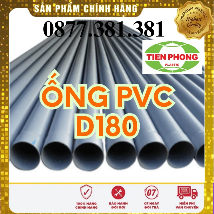 Ống Nhựa PVC D180 Tiền Phong Ống Nhựa PVC D180 Tiền Phong