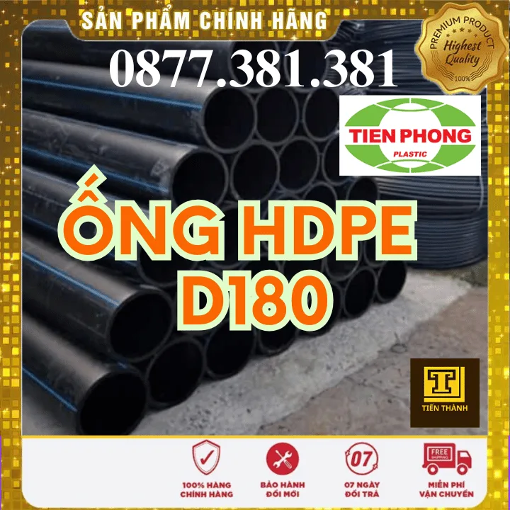 Ống Nhựa HDPE D180 Tiền Phong