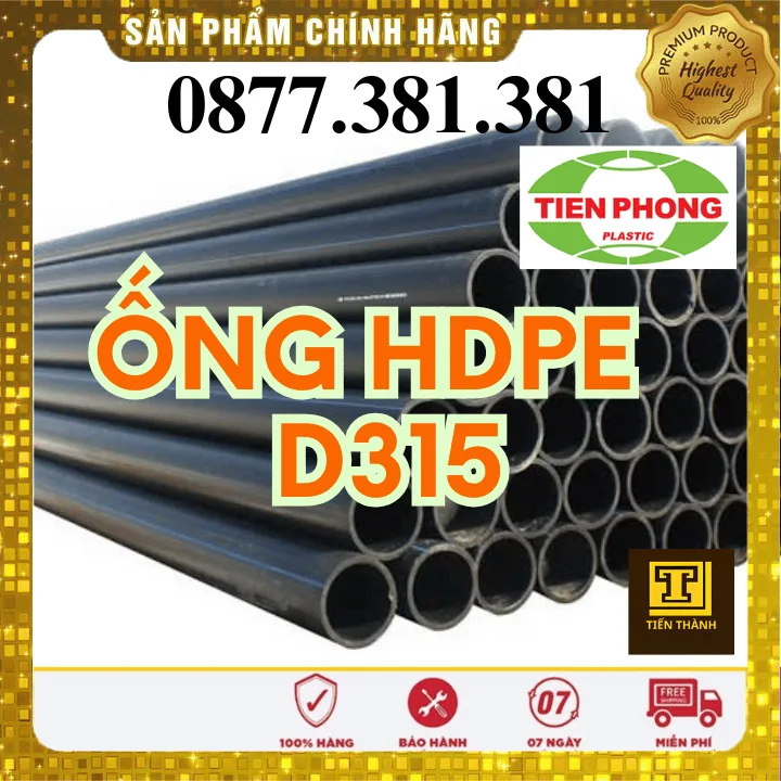 Ống Nhựa HDPE D315 Tiền Phong