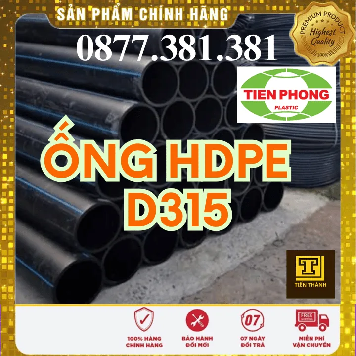 Ống Nhựa HDPE D315 Tiền Phong