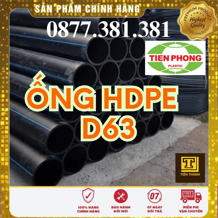 Ống Nhựa HDPE D63 Tiền Phong