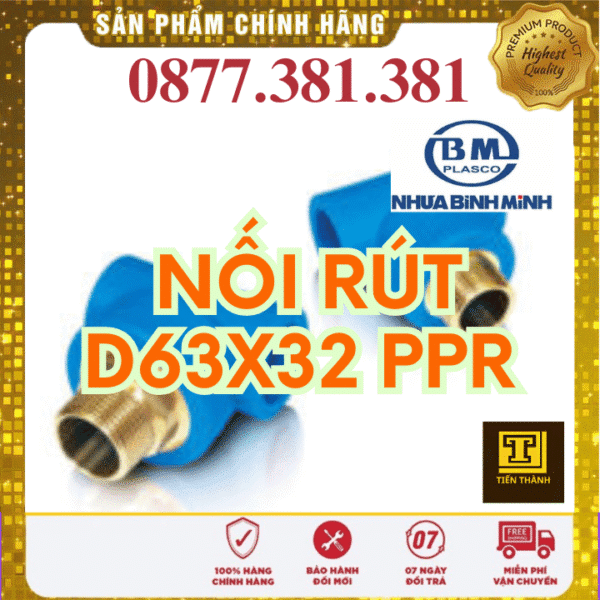 Nối Rút PPR Bình Minh Phi 63x32