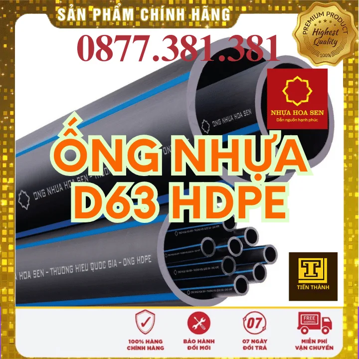 Ống Nhựa HDPE Hoa Sen Phi 63