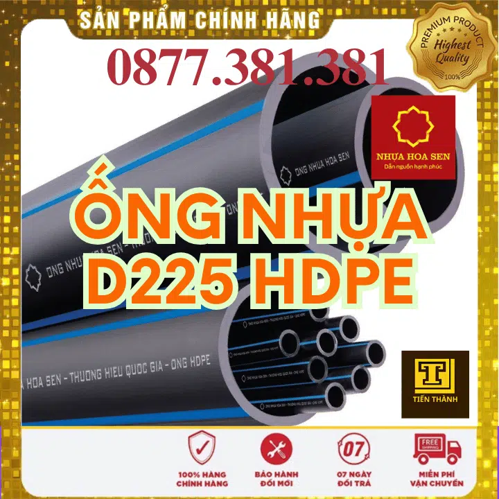 Ống Nhựa HDPE Hoa Sen Phi 225