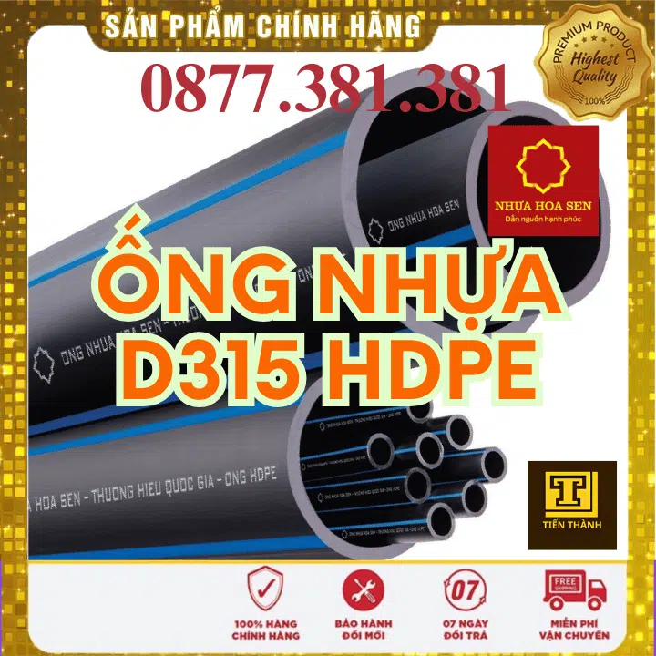 Ống Nhựa HDPE Hoa Sen Phi 315