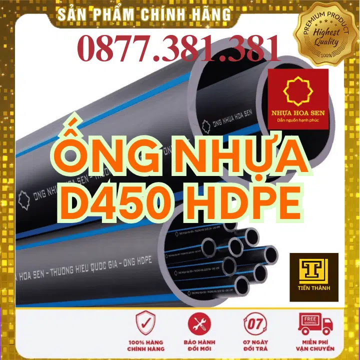 Ống Nhựa HDPE Hoa Sen Phi 450