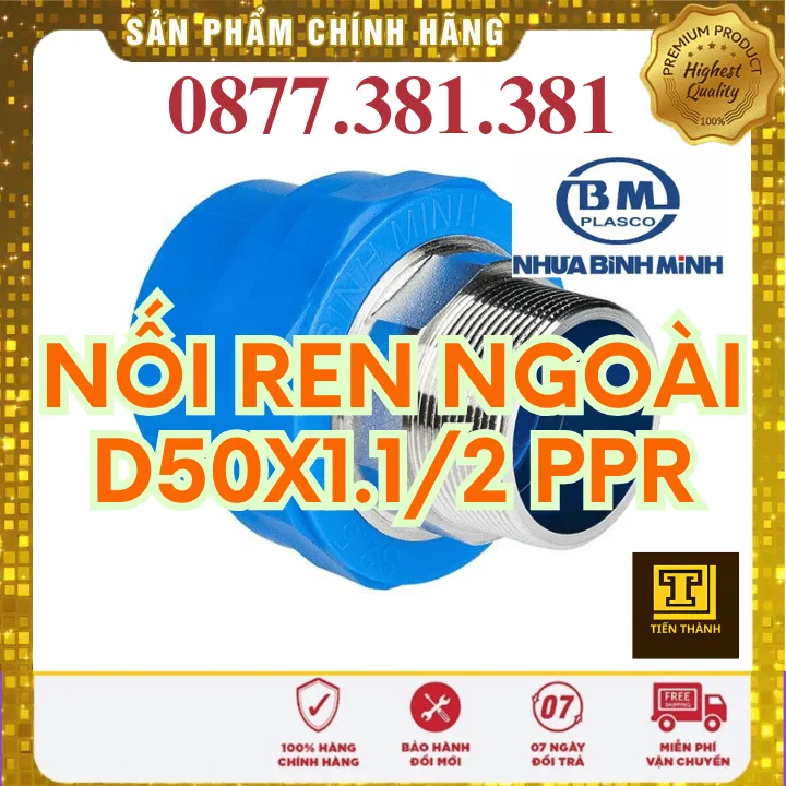 Nối Ren Ngoài PPR Bình Minh Phi 50x1.1/2"