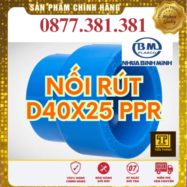 Nối Rút PPR Bình Minh Phi 40x25
