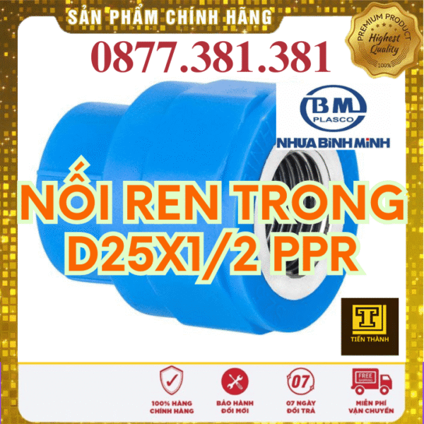 Nối Ren Trong PPR Bình Minh Phi 25x1/2"