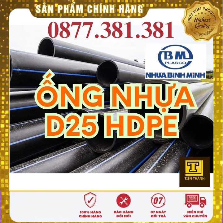Ống Nhựa HDPE D25 Bình Minh - Xem chi tiết tại Phân Phối Ống Nhựa HDPE, PPR, PVC & Thiết Bị Điện Nước Ống Nhựa HDPE D25 Bình Minh