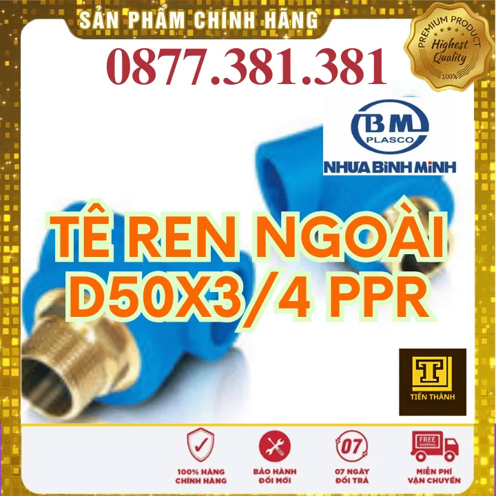 Tê Ren Ngoài PPR Bình Minh Phi 50x3/4