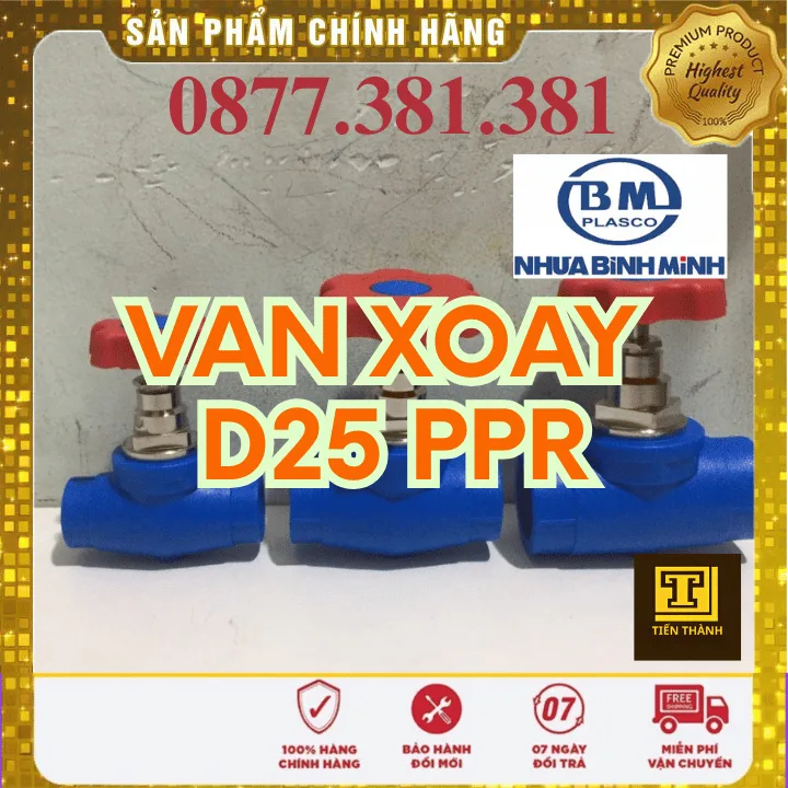Van Xoay PPR Bình Minh Phi 25 - Xem chi tiết tại Công Ty TNHH Sản Xuất Thương Mại Phát Triển Tiến Thành Van Xoay PPR Bình Minh Phi 25