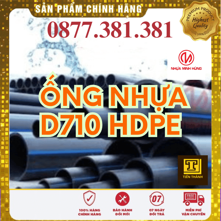 Ống Nhựa HDPE Minh Hùng Phi 710 - Xem chi tiết tại Công Ty TNHH Sản Xuất Thương Mại Phát Triển Tiến Thành Ống Nhựa HDPE Minh Hùng Phi 710