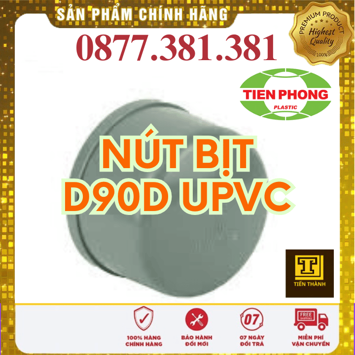 Nút Bịt uPVC Tiền Phong Phi 90D Nút Bịt uPVC Tiền Phong Phi 90D