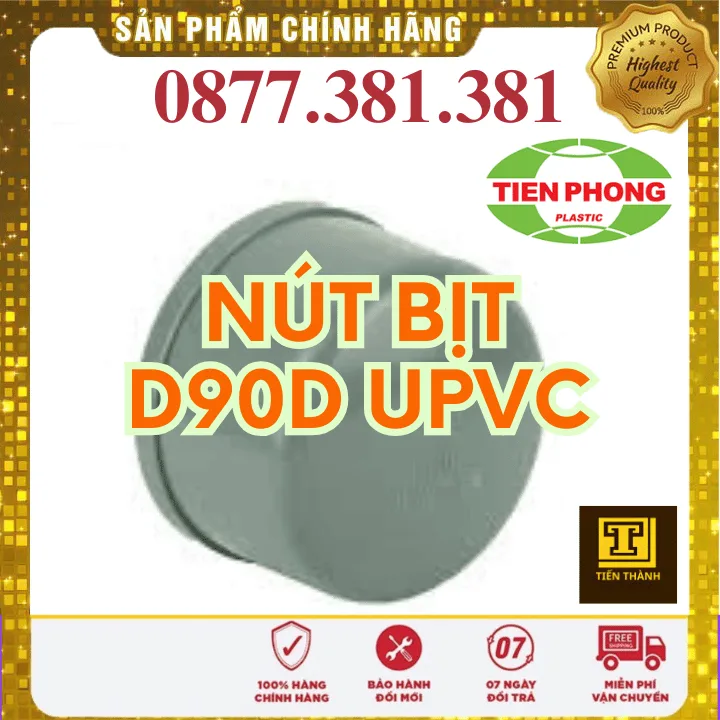 Nút Bịt uPVC Tiền Phong Phi 90D - Xem chi tiết tại Công Ty TNHH Sản Xuất Thương Mại Phát Triển Tiến Thành Nút Bịt uPVC Tiền Phong Phi 90D