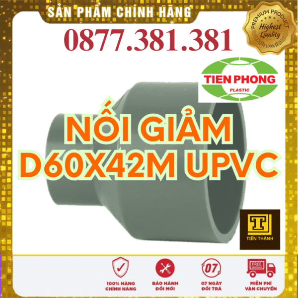 Nối Rút uPVC Tiền Phong Phi 60x42M