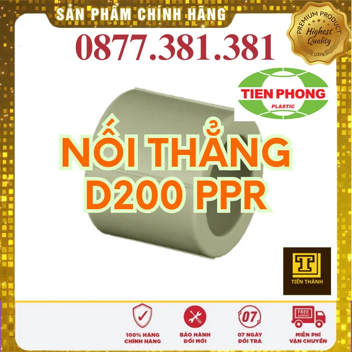 Nối PPR Tiền Phong Phi 200 - Xem chi tiết tại Công Ty TNHH Sản Xuất Thương Mại Phát Triển Tiến Thành Nối PPR Tiền Phong Phi 200