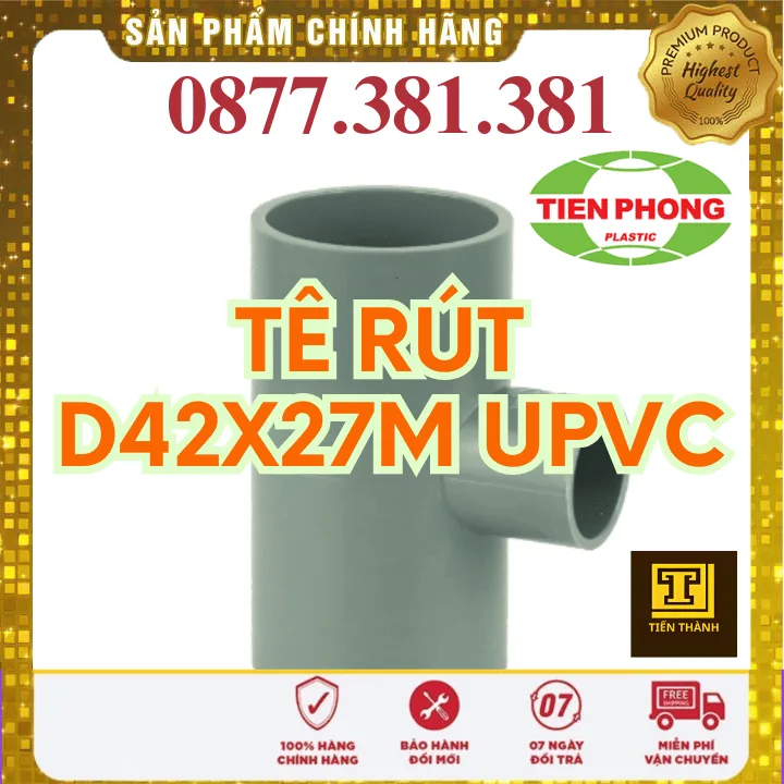 Tê Rút uPVC Tiền Phong Phi 42x27M