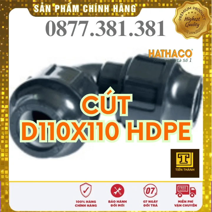 Co 90 độ HDPE HATHACO Phi 110x110