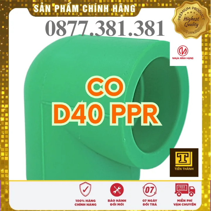 Co PPR Minh Hùng Phi 40 - Xem chi tiết tại Công Ty TNHH Sản Xuất Thương Mại Phát Triển Tiến Thành Co PPR Minh Hùng Phi 40