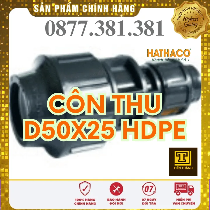 Nối Giảm HDPE HATHACO Phi 50x25