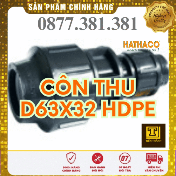 Nối Giảm HDPE HATHACO Phi 63x32