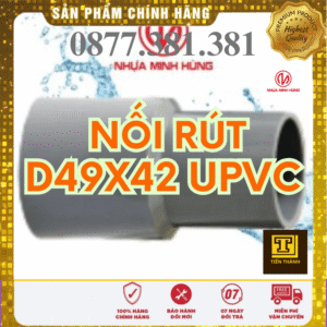 Nối Rút uPVC Minh Hùng Phi 49x42