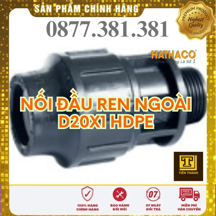 Nối Ren Ngoài HDPE HATHACO Phi 20x1