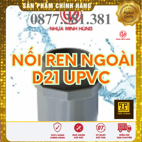 Nối Ren Ngoài uPVC Minh Hùng Phi 21