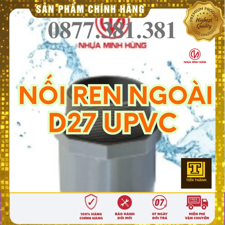 Nối Ren Ngoài uPVC Minh Hùng Phi 27