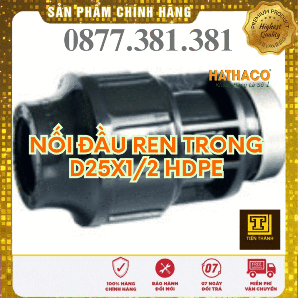 Nối Ren Trong HDPE HATHACO Phi 25x1/2
