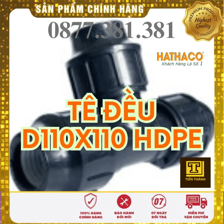 Tê Đều HDPE HATHACO Phi 110