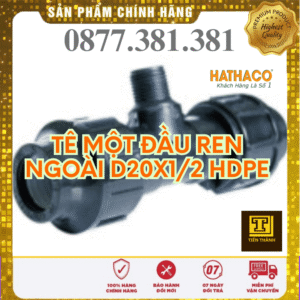 Tê Ren Ngoài HDPE HATHACO Phi 20x1/2